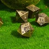 Cusdie 7-Die Lotus Metal DND Dice Set, D&D Metal Dice,