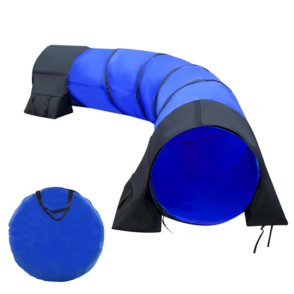 Bebegigi 10 Foot Dog Agility Tunnel with Sandbags, 24 Inch