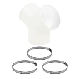 3 Way Duct Connector Duct Splitter for Exhaust ABS Duct Connector Fan Dryer Vent Hose 4 Inch Y Shape for 4 Inch Hose(Dia:100mm)