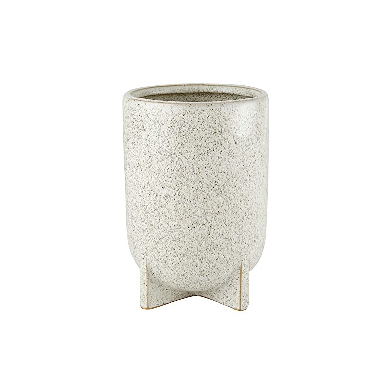 47th & Main Ceramic Footed Planter Pot, 6" Tall, White