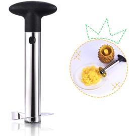 Rngeo 2 Pack Stainless Steel Pineapple Corer Cutter Slicer Peeler Core Remover Dicer Sharp Blades for Diced Fruit Rings