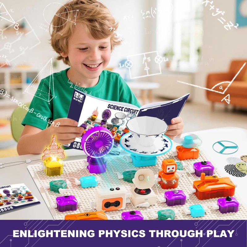 VATOS Science Circuit for Kids, 68PCS Electronics Exploration Kit with