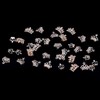 WOKOTO 30Pcs Silver Crown Nail Charms For Nail Art 3d