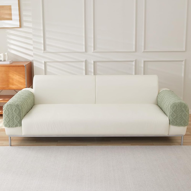 Couch Arm Covers, Stretch Non-Slip Sofa Armrest Protectors for Recliner