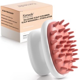 KAMEDIS Scalp Massager Brush - Silicone Gentle Scalp Scrubber, Exfoliator & Hair Dandruff Scrub Away - Use On Shower with Shampoo for Scalp Scrub. Suitable for Men & Women