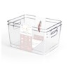 Jessica Simpson 2-Pack Clear Multi-Use Storage Bins – Durable Stackable
