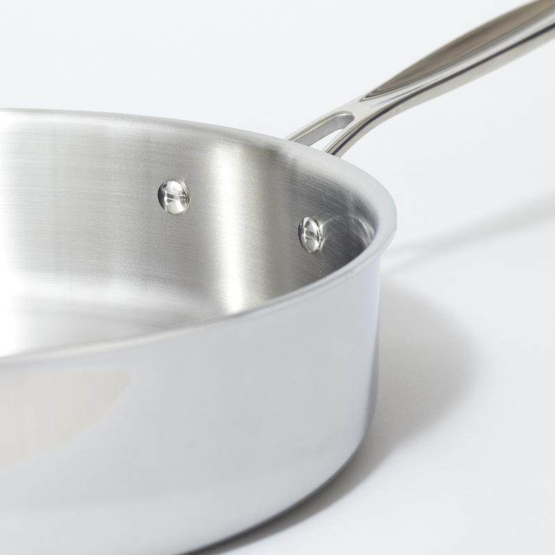 Goldilocks Kitchenware Tri-Ply Stainless Steel 3.5-Quart Sauté Pan