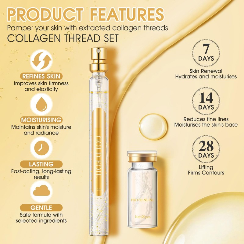 Allony Collagen Thread Lifting Set, Collagen Thread for the Face,