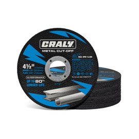 CRALY 4-1/2 Inch Cut-Off Wheels for Cutting Metal & Stainless Steel, Professional Grade Ultra Thin Metal Cutting Disc for Angle Grinder & Die Grinder, 7/8 in Arbor, 25-Pack(30111501-25)