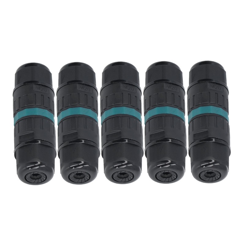 5Pcs Waterproof Connector M20 3pin 9-12mm Quick Connection Accessory for