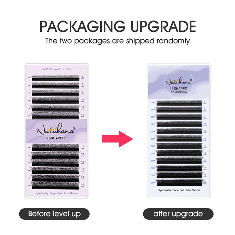 Natuhana 2D U Shape Lash Extensions Easy Fan Russian Volume