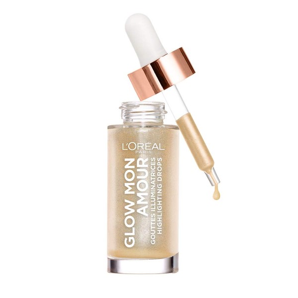 L’Oreal Paris Highlighting Drops, Glow Mon Amour Sparkling Love, Natural and Luminous, Liquid Formula with Nourishing Coconut Oil