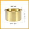 Partuto 2pcs Stainless Steel Cup Drink Holder Insert Gold Tone