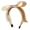 Elegant Large Velvet Bow Headband - Tan