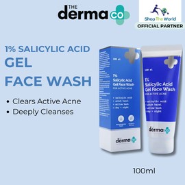 Mamaearth The Derma Co 1% Salicylic Acid Gel Face Wash With Salicylic Acid & Witch Hazel For Active Acne - 100 ml