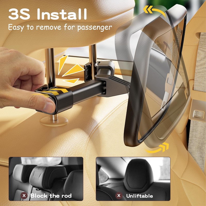 TAZENI Baby Car Mirror for Baby Hook Clip Design Never