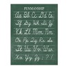 Vintage Cursive Alphabet Penmanship Classroom Distressed Green Chalkboard Unframed Print
