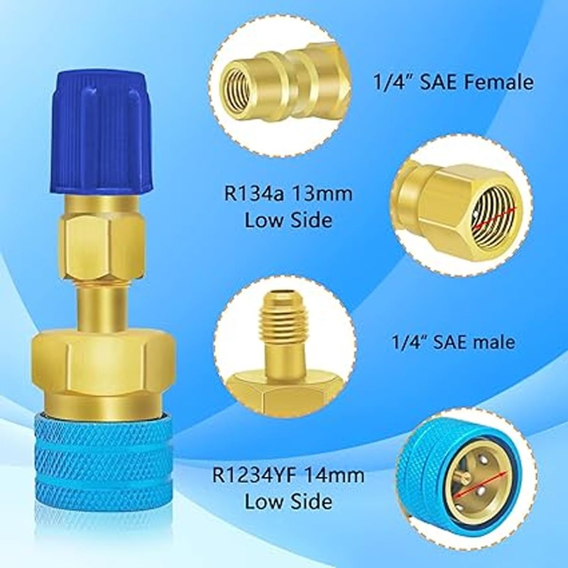 R134a to R1234yf Adapter R1234yf Adapter, R1234yf to R134a Adapter