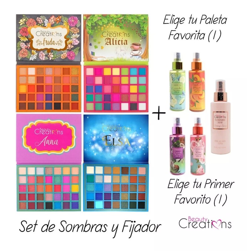 Beauty Creations Set De Sombras Y Fijador Beauty Creations