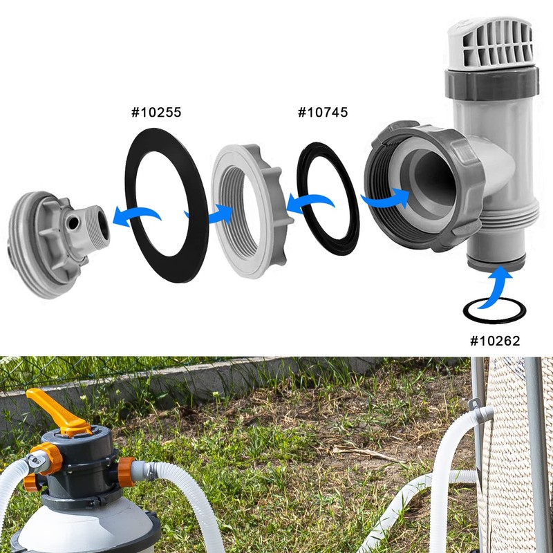 KINBOM 6pcs O-Ring Rubber Washer Set, Large Strainer Rubber Washer