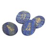 4Pcs Reiki Symbols Stones Smoother Surfaces Engraved Reiki Stones for