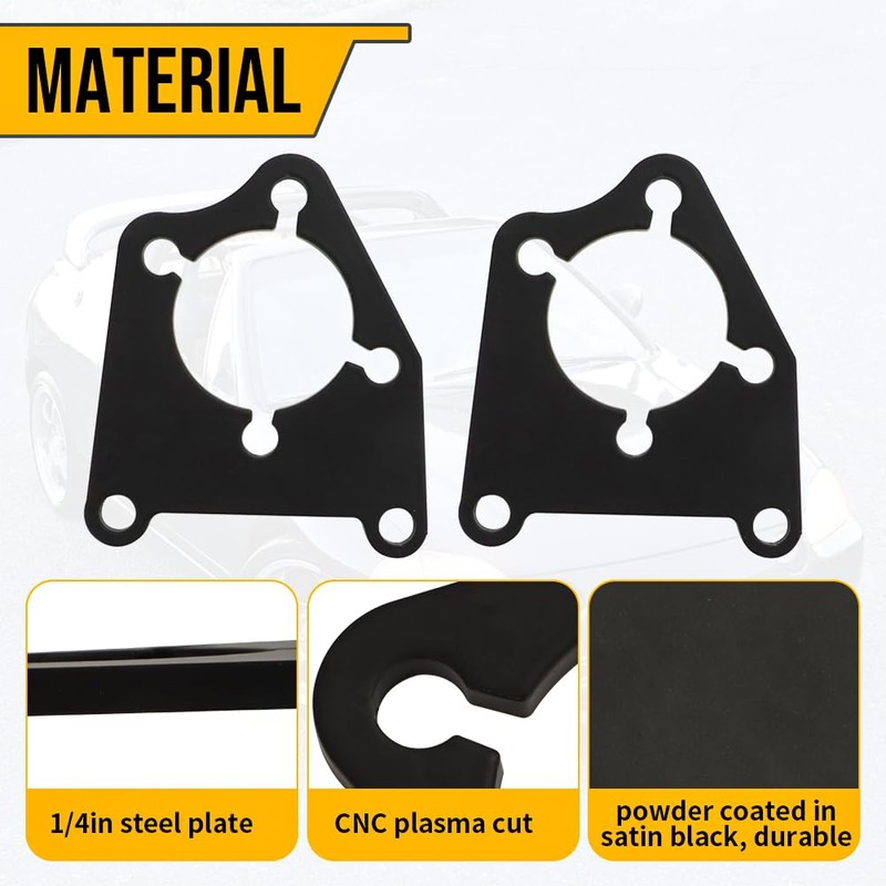 AUTOVIC Rear Disc Brake Conversion Brackets for 1988-1992 Honda Civic