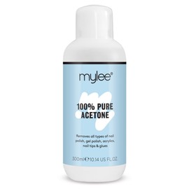 Mylee 100% Pure Acetone Gel Nail Polish Remover for UV/LED, Gel Soak Off, Removes All Types of Nail Polish, Gel Polish, Acrylic, Gels, Nail Tip & Glue (300ml)