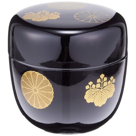 Nakatani Bros 33-4805 Yamanaka Lacquer (With Inner Lid) Black Takadai Temple Images