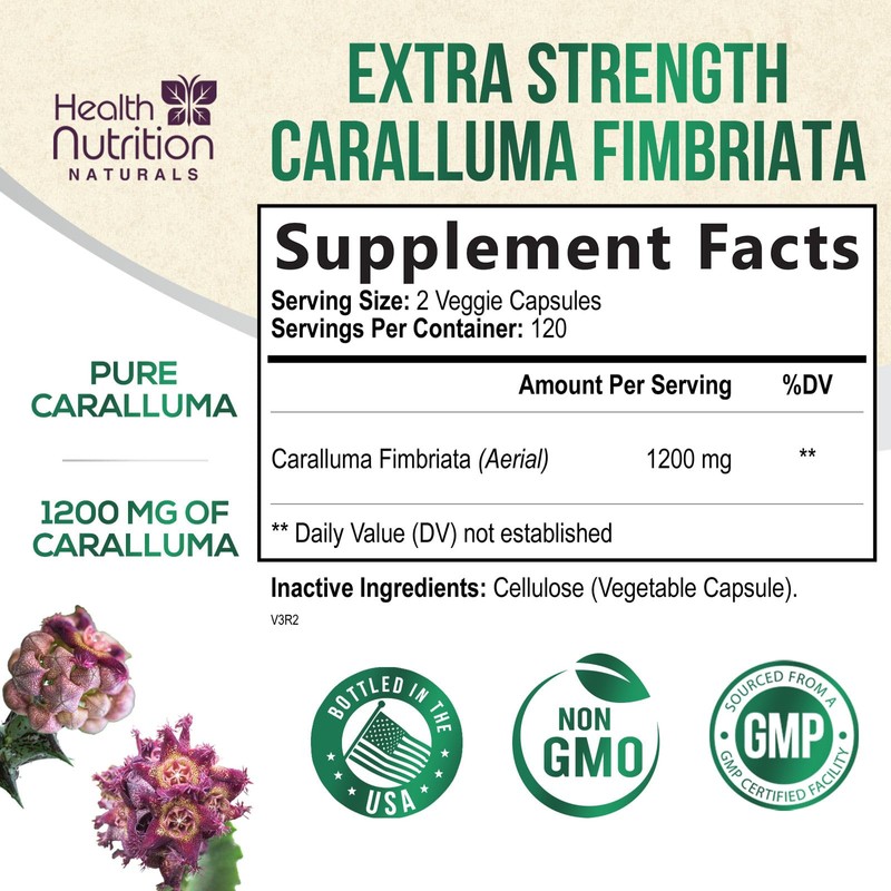 Caralluma Fimbriata Extract 1200mg - Maximum Strength Natural Caralluma Fimbriata