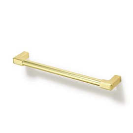 TUNNY 10 Pack Classic Solid Cabinet Handles-6.3"/160mm Screw Spacing Brushed Gold Furniture Hardware Handles for Bathroom Dresser Kitchen Cabinets Bedroom Cabinet Pull