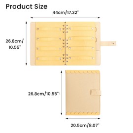 LUFOFOX Hair Bow Organizer for Baby Girls, Portable Travel Felt Hair Clips Holder Organizer Large Capacity Foldable Headbands Hair Accessories Organizer (Hair Accessory Not Included)