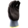 Gray Nylon/Spandex Gloves with Black Nitrile Foam Coating, Size Extra
