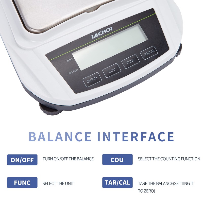 LACHOI Lab Scale 2000g×0.01g Accuracy Precision Scale Laboratory Analytical Balance