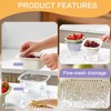 Kitchen Strainer Bowl Fruit Vegetable Washing Basket, 2-in-1 Small Plastic