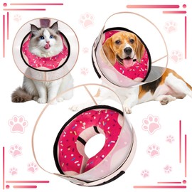 CNEO Inflatable Dog Cone Collar with Detachable Enhanced Anti-Licking Shield, Soft Neck Donut Collar for Dogs After Surgery, Adjustable Dog Cone Alternative for Large Medium Small Dogs & Cats