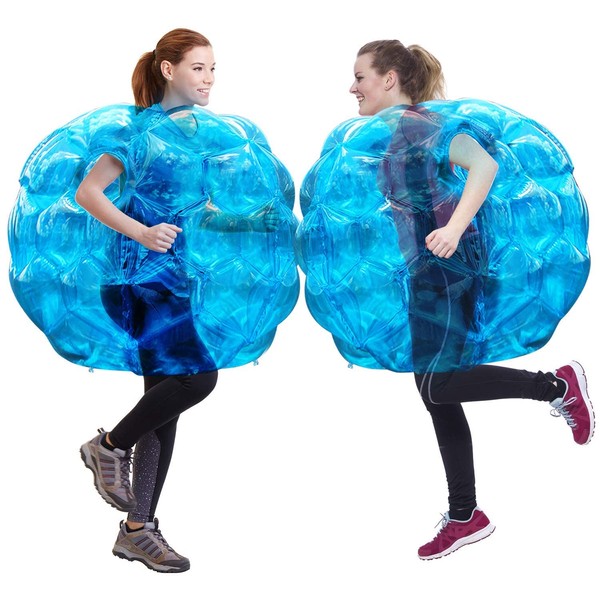 2 Pack Bumper Balls: 36inch Inflatable Sumo Ball - Durable PVC Vinyl Material Body Bubble Soccer Ball - Giant Human Hamster Knocker Body Zorb Ball for Kids and Adults Physical Outdoor Toys, Blue