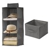 FALSKT Wardrobe Hanging Storage with Removable Drawer 3 Shelves Hanging