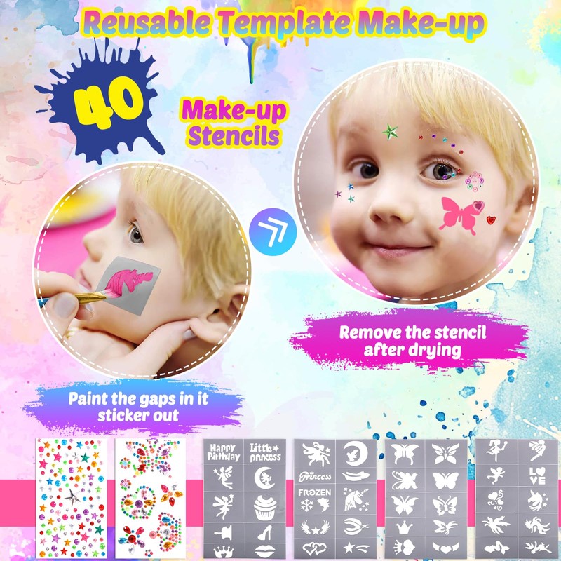 RDDAIPE Children's Make-Up Set, 42 Colours Children's Make-Up Set, Face
