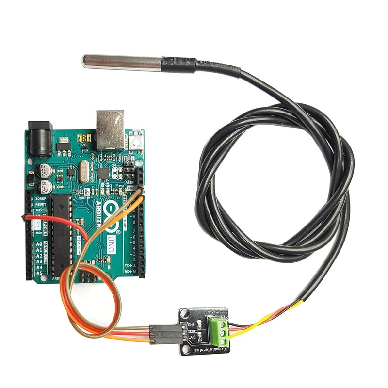Minidodoca DS18B20 Temperature Sensor Module Kit with High-Accuracy Waterproof for