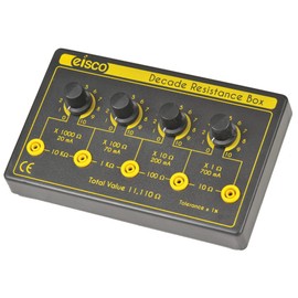 EISCO - 4 Decade Resistance Box, Variable from 0-11,110 Ohms, 0.5W Resistors (0.5555W Theoretical Max)