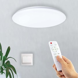 LED Ceiling Light, 10 Tatami, Stepless Dimming Tone, 4,400 lm, Remote Control, Small Thin Fixture, LED Light, 40 W, Night Light Mode, Ceiling Light, Room Lighting, Dustproof Equipment, Light and Light and Light with Timer, Light Memory Function, Energy S