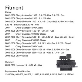 Leolarmen Driver Side Seat Switch Compatible with Chevy Silverado Suburban Avalanche Tahoe GMC Sierra Yukon Escalade Hummer, Left 8 Way Power Recliner Seat Adjustment Switch
