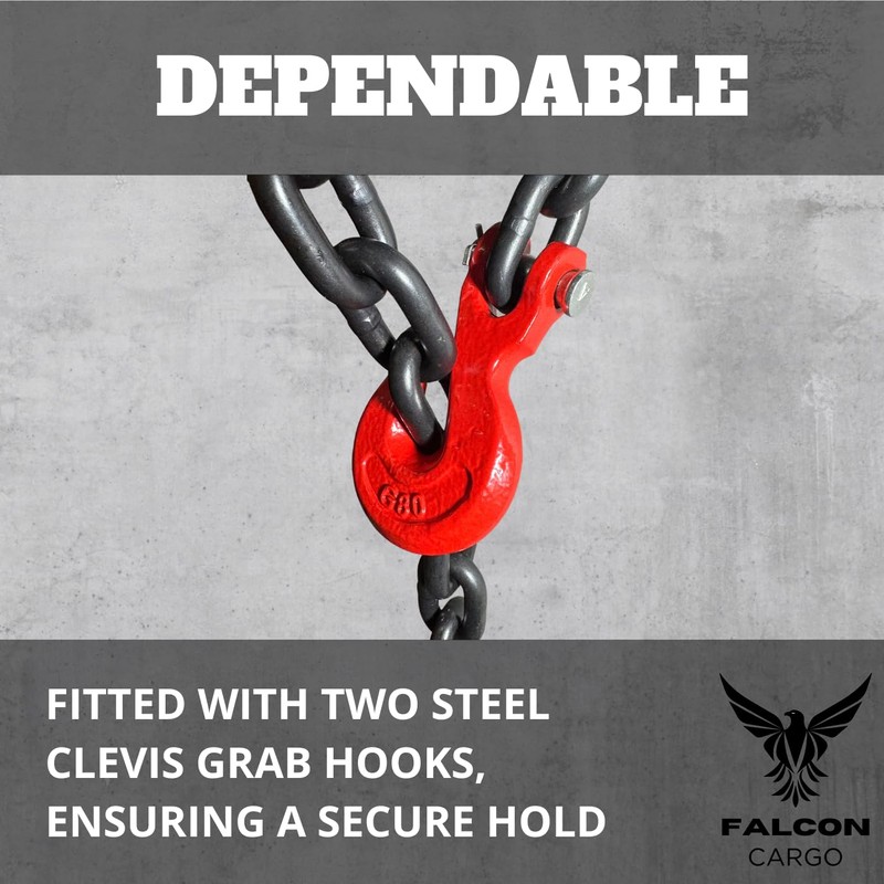 Falcon Cargo 1/2" X 10' Grade 80 Transport Binder Chain