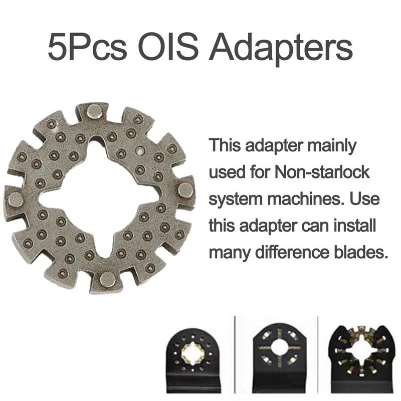 5pcs Adapters for Rockwell Sonicrafter Oscillating Tool Saw Blades -