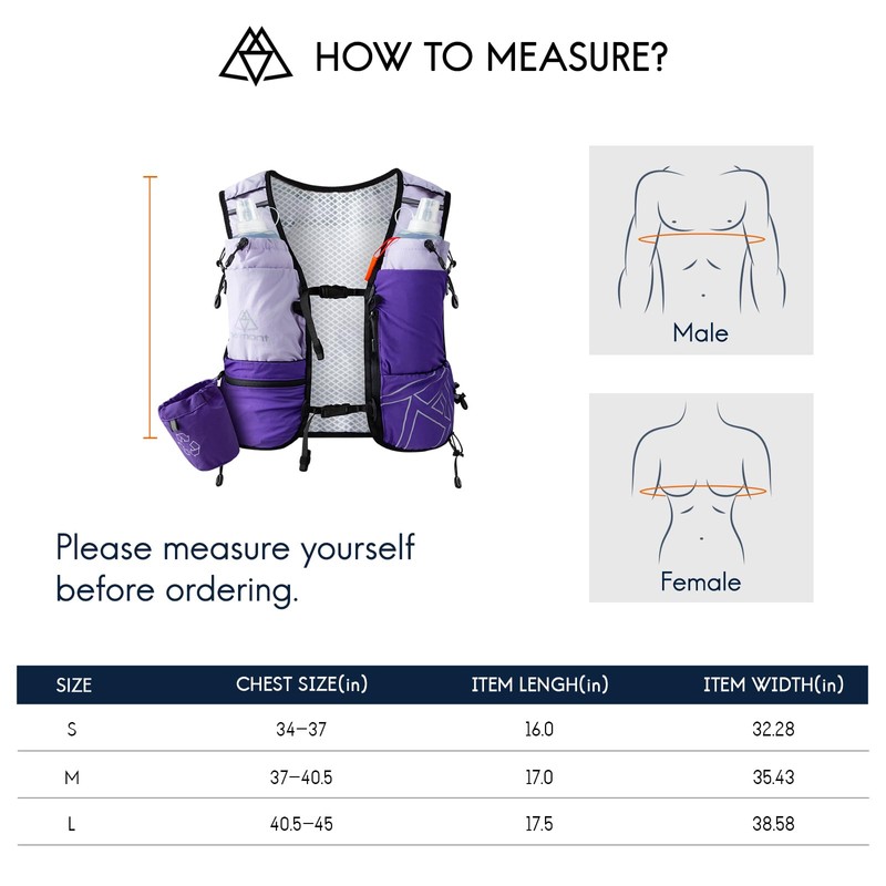 Haimont Men's Running Vest with 2 Water Bottles, 500 ml,