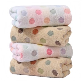 Face Towels, Set of 4, 100% Cotton, Fluffy, Soft, Skin-friendly, Fast Absorbent, Quick Drying, Durable, Breathable, Fade Resistant, Less Pilling