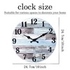XNM 10 Inch Wood Farmhouse Clock for Bedroom Battery Powered