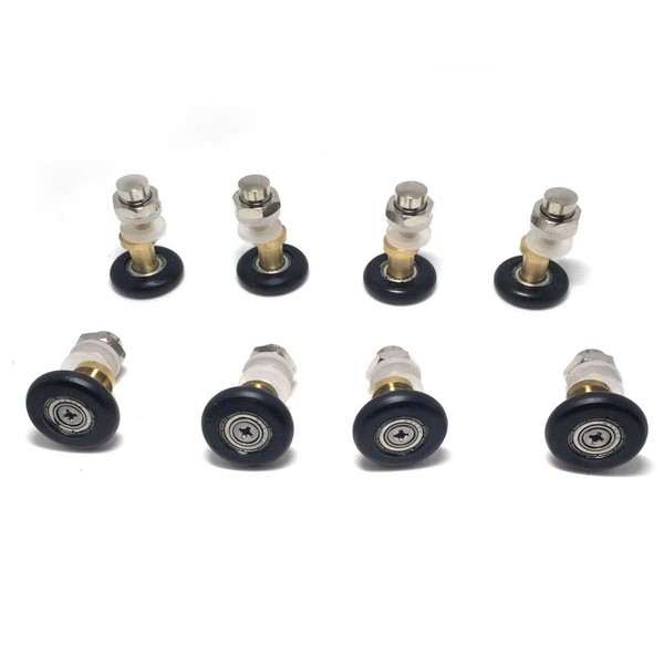 Set of 8 Pcs Partiality Shower Door Rollers/Runners/Wheels/Pulleys 27mm Diameter Bathroom Replacement Parts