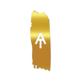 Appalachian Trail Blaze Premium Sticker Decal Mirror Gold Metallic Hiking Hiker at Georgia to Maine - Mirror Gold - 8" W x 24" H