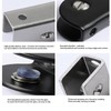 Leliafleury 4Pcs Adjustable Glass Shelf Brackets 10mm Stainless Steel Glass